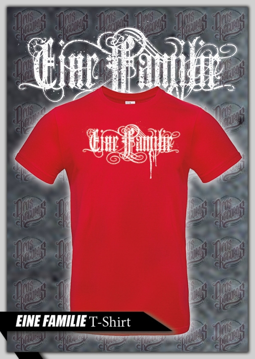 Eine Familie - Frontdruck - Shirt rot