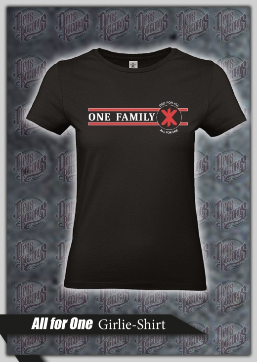One Family - All for one - Girly schwarz