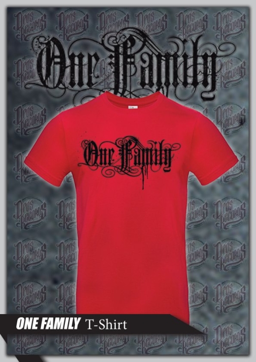 One Family - Frontdruck - Shirt rot / Druck schwarz