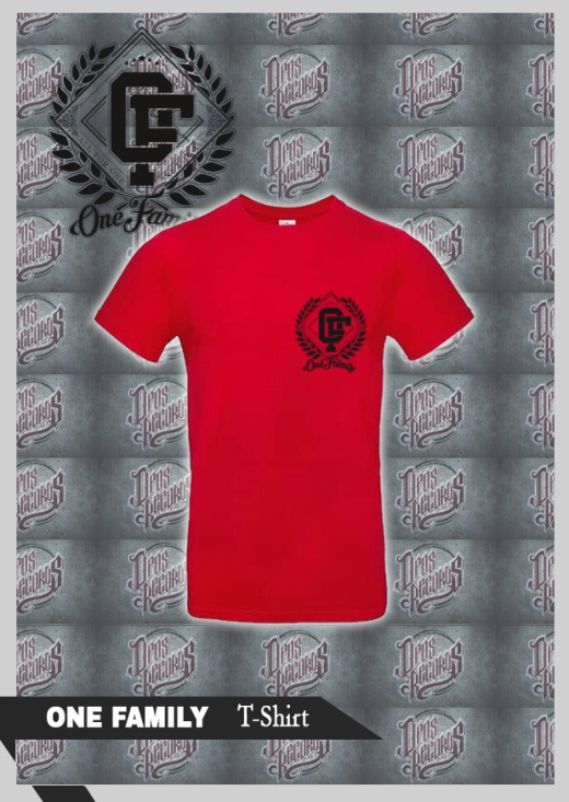 One Family - Ehrenkranz - Shirt rot / Druck schwarz