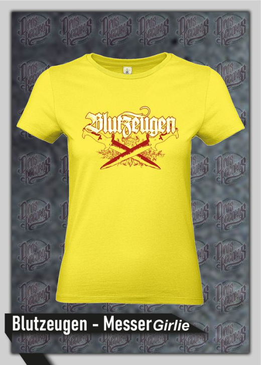 Blutzeugen - Messer - Girly gelb