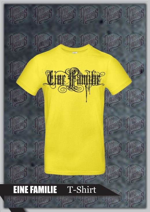 Eine Familie - Frontdruck - Shirt gelb