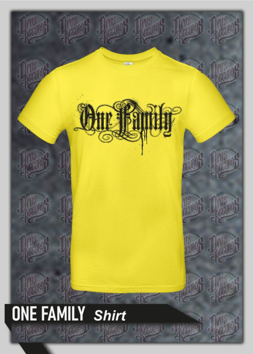 One Family - Frontdruck - Shirt gelb