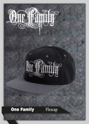 One Family - Snapback Cap schwarzgrau / silberner Stick