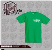 Eine Familie - Kinder Shirt grün - Druck weiß / klein