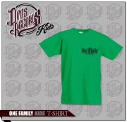 One Family - Kinder Shirt grün - Druck schwarz / klein