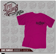 Eine Familie - Kinder Shirt fuchsia - Druck schwarz / klein
