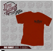One Family - Kinder Shirt rot - Druck schwarz / klein